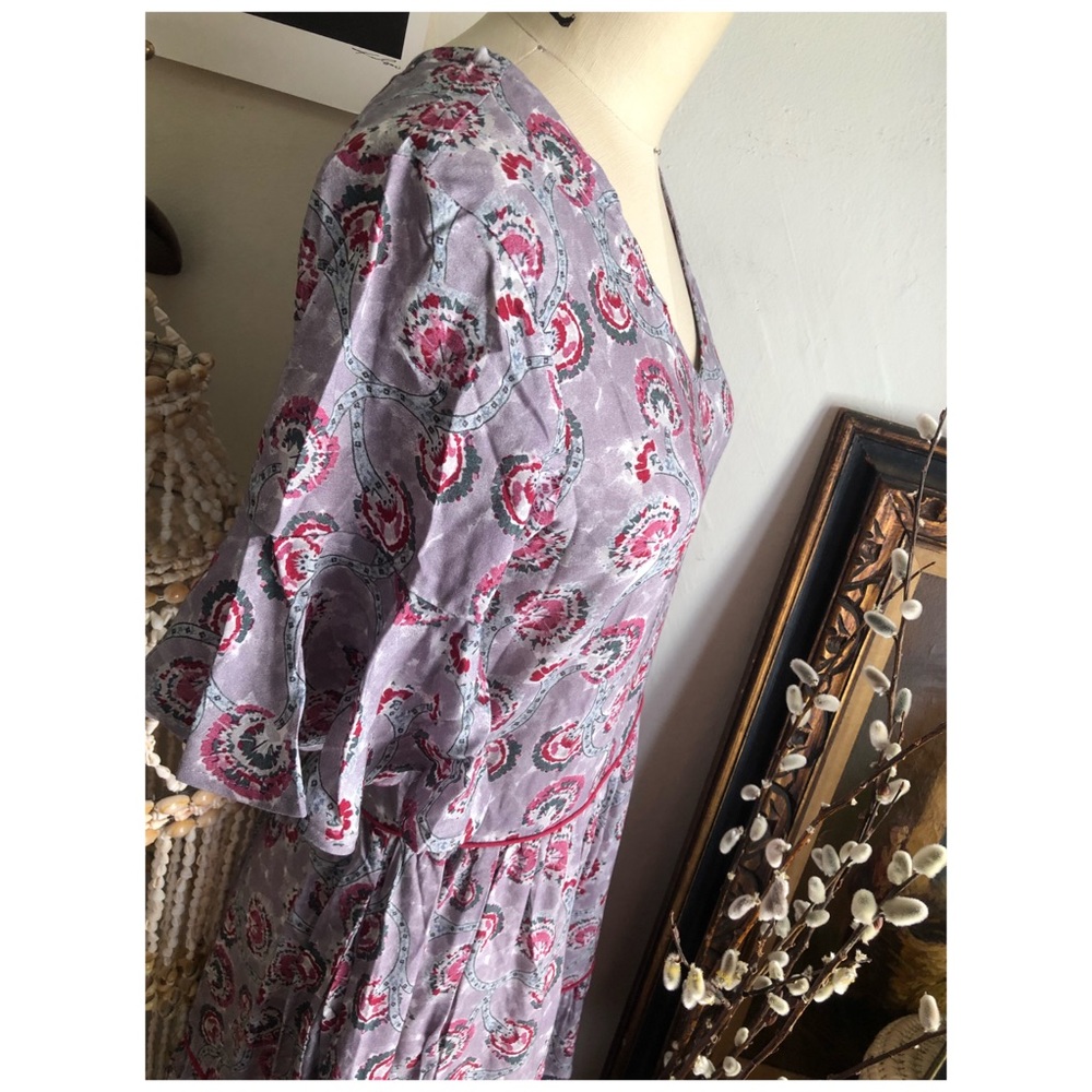 Vajor Wine Maxi Batik dress print made in India - Picture 3 of 16
